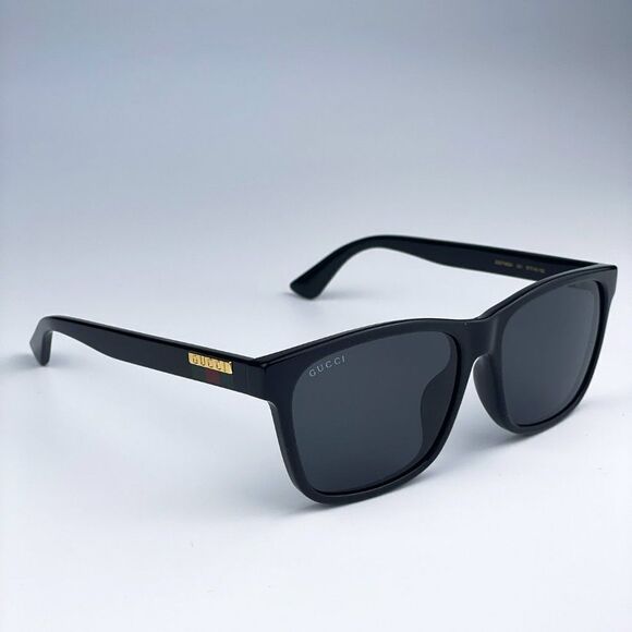 NEW GUCCI GG0746SA 001 Black Gray Anti-Reflective Square Unisex Sunglasses - Picture 8 of 15